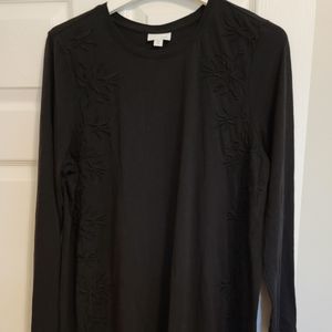 J. Jill Tunic Top with Embroidered/Beaded Design, XL Tall